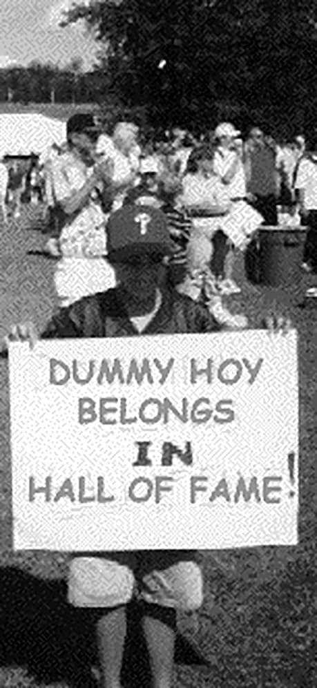Supporters rally for William “Dummy” Hoy’s induction into the Baseball Hall of Fame.