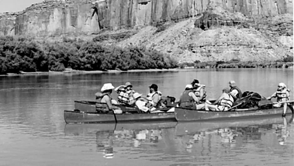 A SPLORE canoe trip on the Green River through Labyrinth Canyon, Utah.