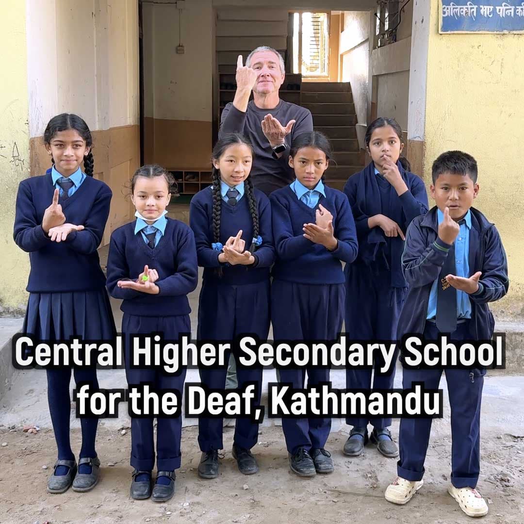 Nepal: Deaf kids signing Central Higher Secondary School for the Deaf
