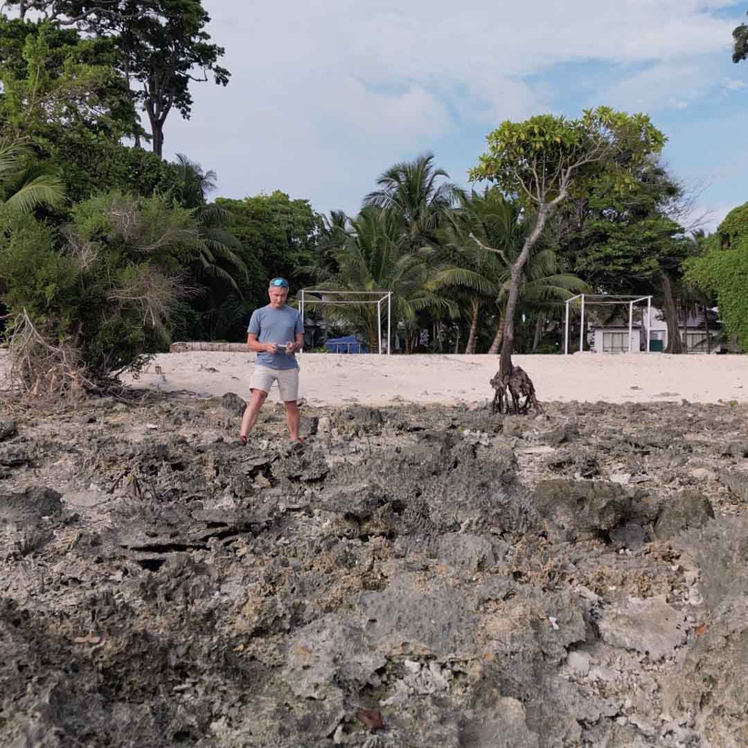 India: Drone View of the Neil Island Coral Beach